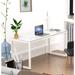 Latitude Run® Home Office 55-Inch Large Computer Desk Wood/Metal in White | 28 H x 55 W x 24 D in | Wayfair B949BDACDEA24E2F87B49E4F2FD52E0D