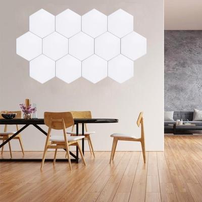 Shatex Sound Absorbing Panel,Self-adhesive,white hexagon,14