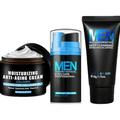 Men Skin Care Kit 3Pcs Anti Aging Men s Skin Care Sets Moisturizing Mens Skin Care Kit Daily Skin Care for Men Mens Gift Set Men Face Care Kit Includes Face Moisturizer Face Cleanser Eye Cream