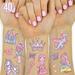 xo Fetti Princess Temporary Tattoos for Kids - 30 Glitter styles | Unicorn Birthday Party Supplies Butterfly Favors + Magical Decorations