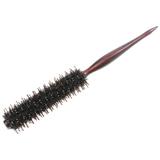 Round Bristles Hairbrush Curling Hair Brush Wood Handle Hair Styling Brush