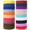 100PCS Hair Elastics Hair Ties 4MM Colorful Ponytail Holders Hair Bands 2 Inch in Diameter Elastic Band for Medium to Thick Hair Curly Hair Women or Men 20 Colors (4MM Colorful Ã¯Â¼â€°