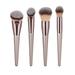 Melotizhi Makeup Brush Professional Cosmetic Brush 4pcs Makeup Brush Set Premium Synthetic Foundation Brush Blending Powder Tapered Liquid Foundation Makeup Brushes Cosmetics Applicator