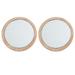 Wood Hand Mirrors Wood Compact Mirror Round Pocket Mirror Mini Makeup Mirror Handheld Makeup Mirror for Women Girls