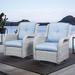 Patio Swivel Chair Rocking Chair Set