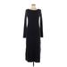 Mod Ref Casual Dress - Sweater Dress: Black Dresses - Women's Size Medium