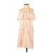 Ann Taylor LOFT Casual Dress - A-Line: Pink Print Dresses - Women's Size 00 Petite