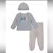 Nike Matching Sets | Infant Preemie Nike 3 Piece Footed Pant, Top, And Beanie Set Grey | Color: Gray | Size: Preemie