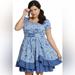 Disney Dresses | Disney’s Beauty And The Beast The Hot Topic Collection Ruffle Mini Dress Size 2x | Color: Blue | Size: 2x