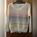 American Eagle Outfitters Sweaters | American Eagle Outfitters Cream Multicolored Knit Sweater Size Xs | Color: Cream | Size: Xs