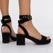 Coach Shoes | Coach Black Suede Platform Sandals 5 | Color: Black | Size: 5