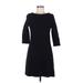 Boden Casual Dress - Sweater Dress: Black Solid Dresses - Women's Size 6