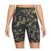 Nike Shorts | Nike One Luxe Icon Clash High Rise 7” Bike Shorts, Camo | Color: Black/Green | Size: L