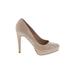 Aldo Heels: Pumps Stilleto Cocktail Party Tan Print Shoes - Women's Size 8 - Round Toe