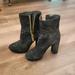Michael Kors Shoes | Michael Kors Suede Black Heel Booties | Color: Black | Size: 9