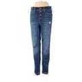 Madewell Jeans - Mid/Reg Rise Straight Leg Denim: Blue Bottoms - Women's Size 27 - Dark Wash