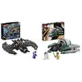 LEGO 76265 DC Batwing: Batman vs. The Joker, ikonisches Flugzeug-Spielzeug & 75360 Star Wars Yodas Jedi Starfighter, Clone Wars Fahrzeug-Set