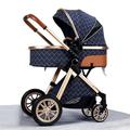 Lightweight Stroller Pram 2 in 1 Convertible Carriage Bassinet to Stroller,Single Foldable Stroller,Infant Carrier,Reversible Seat,Ultra-Light Aluminum Frame, Sunshade (Color : Blue)