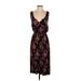 Marc by Marc Jacobs Casual Dress - Midi: Black Floral Motif Dresses - Women's Size X-Small