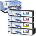 DOUBLE D 973X Ink Cartridges Replacement for 973X 913 Ink,Not Affected by Upgrade,Work for HP Pagewide pro 452dn 452dw, MFP 477dn 477dw 552dw 577dw 577z P55250dw P57750dw Printer(1BK, 1C, 1M, 1Y)