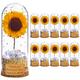 CATABUBU White Bead Golden Glitter Powder Sunflowers Theme Party Decoration Supplies, 11 pcs Wedding Party Guests Souvenir Gifts Decoration Bottles Gorgeous Party Gift for Wedding Bride Engagement-16