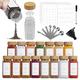 4oz Glass Spice Jars With Bamboo Lids - 36 Pcs Spice Organizer Jars with 600 Spice Jar Labels, 7pc Measuring Spoon Set, Funnel, and More - Spices Container Set Jars for Kitchen Storage