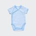 Kid's Striped Short-Sleeve Bodysuit (Open Front) | Blue | Age 3-6M | UNIQLO US