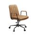 Acme Eclarn Office Chair In Rum Top Grain Leather Upholstered/Metal in Black/Brown | 39 H x 25 W x 25 D in | Wayfair 93174
