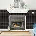 Vinyl-tile 10" W x 10" L V-shape Vinyl Peel & Stick Mosaic Tile Vinyl/PVC in Black | 10 H x 10 W x 0.05 D in | Wayfair T80547