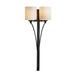 Hubbardton Forge Formae 2 - Light Dimmable Wallchiere Glass in White/Brown | Wayfair 204672-03-H169