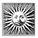 Stupell Industries Az-284-Framed Detailed Sun w/ Face by Lil' Rue Print Canvas in Black/White | 17 H x 17 W x 1.5 D in | Wayfair az-284_gff_17x17