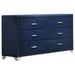 Willa Arlo™ Interiors Delphine 6 Drawer Double Dresser Wood in Blue | 35.25 H x 60 W x 20.75 D in | Wayfair 105237730EFE4349B6C269D6F64E0E14