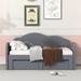 Everly Quinn Zarar Daybed Upholstered in Gray | 40.4 H x 43.3 W x 81 D in | Wayfair FCCF7B96529748699442E6B89C93A933