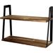 17 Stories 2-Tier Modern Rustic Floating Wall Shelves in Brown | 16.1 H x 24.5 W x 6.7 D in | Wayfair D342F8CBE9C347DD82CF0B6D01614E58