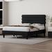 Ebern Designs Kornelija Platform Bed Upholstered/Velvet/Metal in Gray | 39.8 H x 76.4 W x 56.3 D in | Wayfair A2A3F68A2AAD4D429D05C6DC462AB1BF