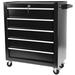 WFX Utility™ 5 Drawers Rolling Tool Chest w/ Wheels, Portable Rolling Tool Box on Wheels Steel in Black | 29.5 H x 24.4 W x 13 D in | Wayfair