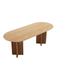 Latitude Run® Modern Simple Solid Wood Oval In Log Color Dining Table Wood in Brown/Green | 29.5 H x 63 W x 27.5 D in | Wayfair