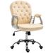 Inbox Zero Mannu Office Chair Upholstered, Leather in Brown/White | 36.5 H x 23.5 W x 23.75 D in | Wayfair E33DF55A788941C98740D23F0273598A