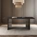 Latitude Run® Sintered stone acrylic rectangular dining table Plastic/Acrylic in Black | 29.53 H x 70.87 W x 31.5 D in | Wayfair