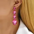 Boucles d'oreilles pendantes en biscuits ovales pour femmes boucles d'oreilles pendantes longues