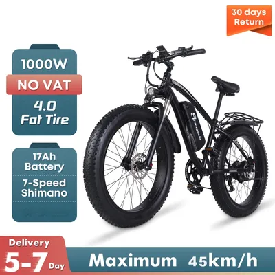 KAKABIKE MX02S Vélo électrique1000W 26 pouces vtt electrique 48V 17AH batterie amovible