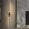 Moderna striscia minimalista Led lampada da parete minimalista camera da letto comodino applique Led