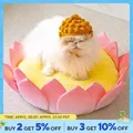1pc Cute Cartoon Lotus Cat Nest antiscivolo morbido e confortevole letto per gatti divano letto per