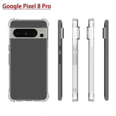 Pixel 8 7 6 Airbag stoßfeste transparente Hülle für Google Pixel 8 Pro Hülle 5G Silikon Full Cover 7a 6a Funda Back Cases