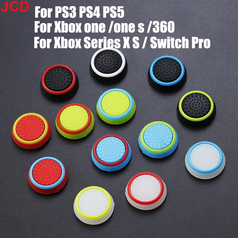 Jcd 2 stücke für ps3 ps4 ps5 xbox one/360/serie s x switch pro spiel controller daumen silikons tift griff kappen abdeckung zubehör