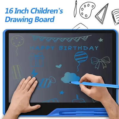 10/16 zoll LCD kinder Zeichnung Tablet Spielzeug Für Mädchen Jungen Elektronische Doodle Schreiben Tablet Lade Handschrift Pad geschenk Image
