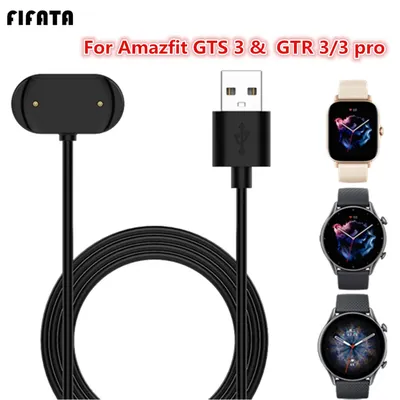 1m USB Ladekabel Für Amazfit GTR 3 pro GTR3 GTS3 Ladegerät Für GTR2 GTR2e Bip u T-rex pro GTR 3 GTS 3 Magnetic Charging Dock
