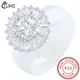 100% S925 Sterling Silber Elegante Frauen Dazzling Blume Ring CZ Zirkon Jahrestag Ring Gesunde