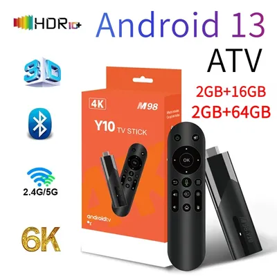 M98-Y10 ATV Smart TV Stick PK DQ06 All winner H618 Dual WiFi 2 4G 5G BT 5 0 2GB 16GB HD 6K 1080P