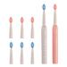 Teissuly Portable Toothbrush Electric Tooth-Brush For Adults With 8 Replacement Travel Smart Whitening Cleaning Electronic Families & Couples & White